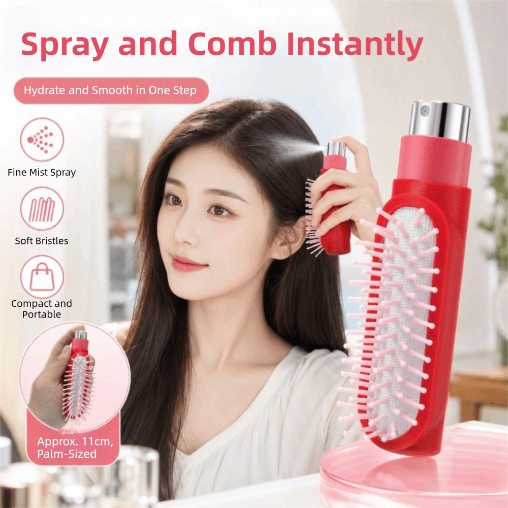 Hair Spray Color - Przenośna szczotka do włosów z funkcją