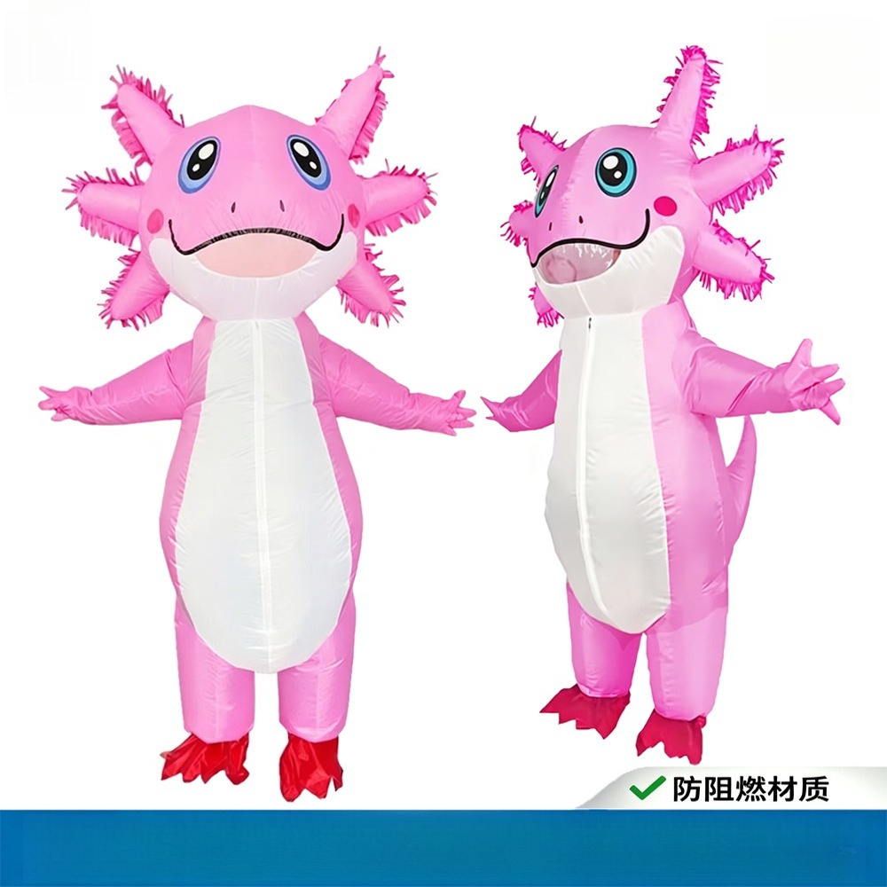Cosplay Prop - Kostium maskotki Salamandra na Halloween, nadmuchiwany,