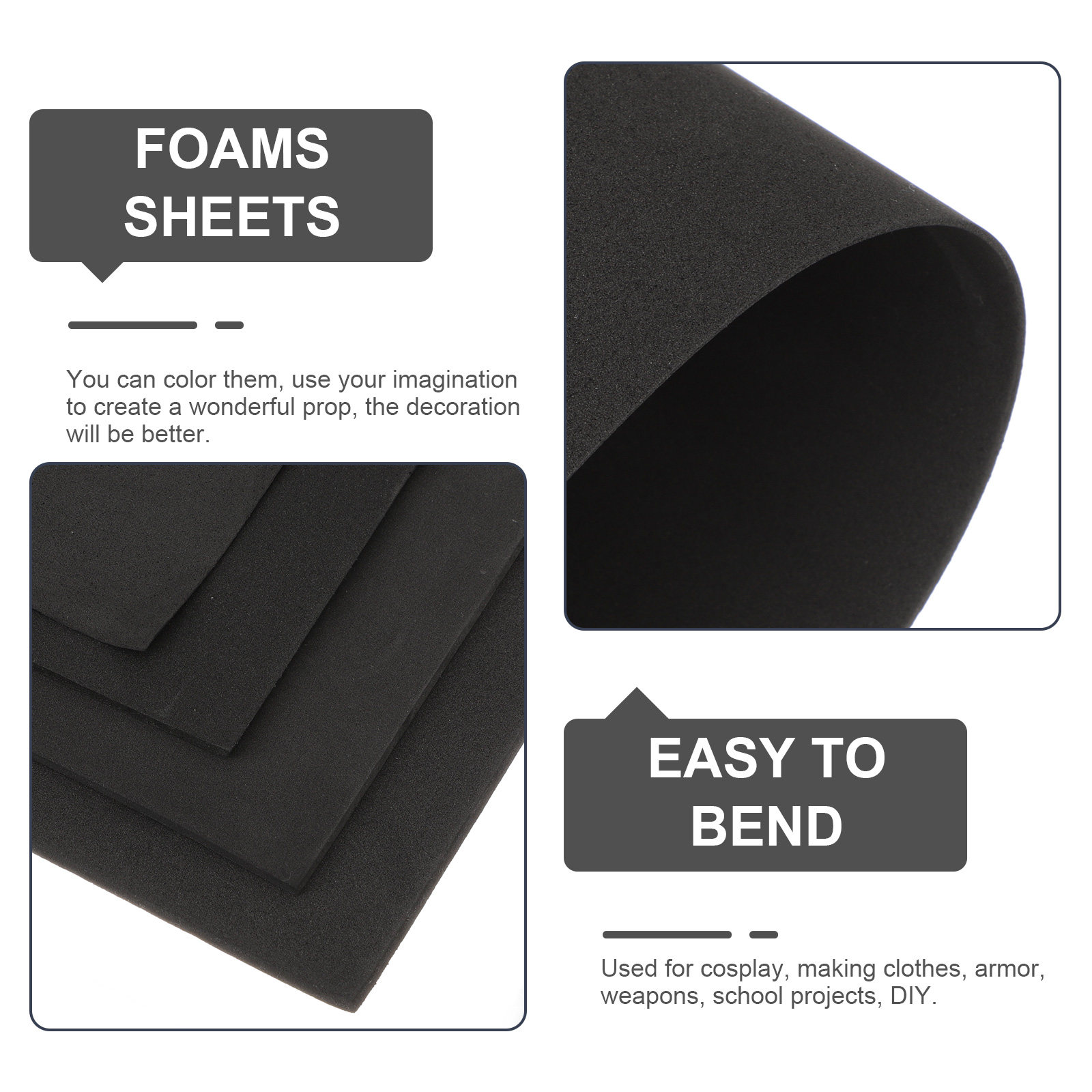 4 sztuki arkuszy pianki EVA –  – Cosplay Prop Foam Board recenzja i cena
